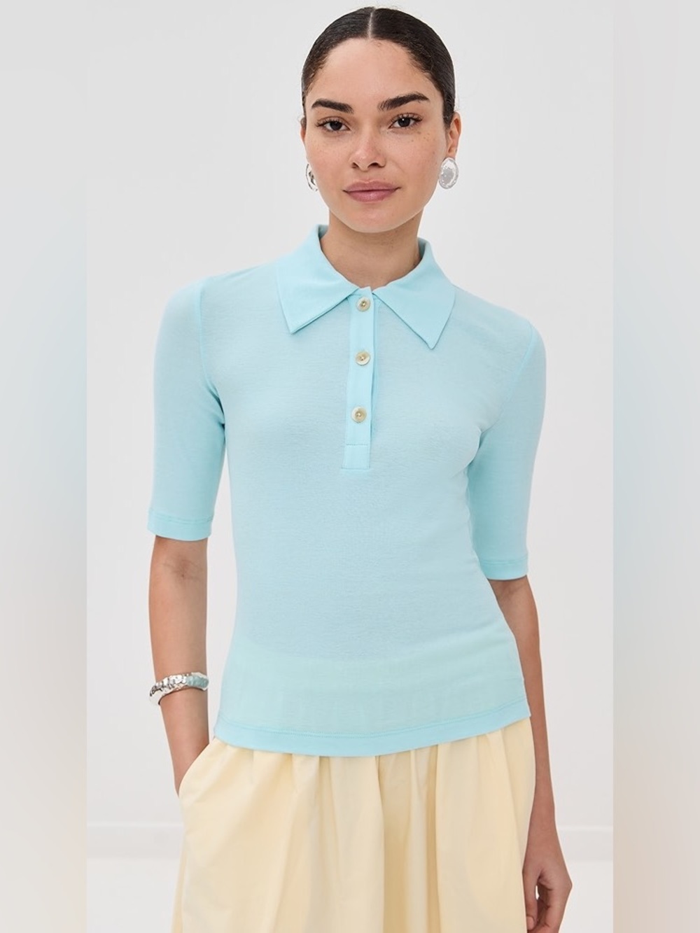 Rosetta Getty Sky Blue Polo Shirt